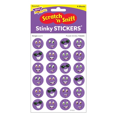 Trend Purple Smiles/Grape Stinky Stickers, 96 ct. (T-83205)