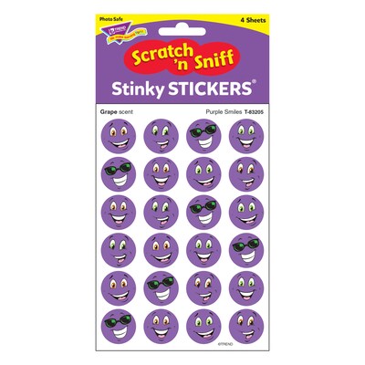 Trend Purple Smiles/Grape Stinky Stickers, 96 ct. (T-83205)