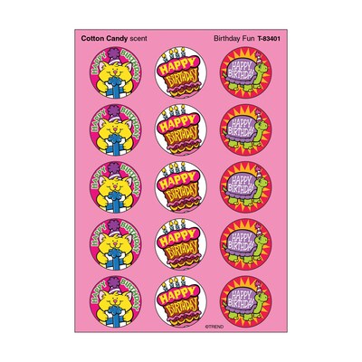 Trend Enterprises® Stinky Stickers, Birthday Fun/Cotton Candy
