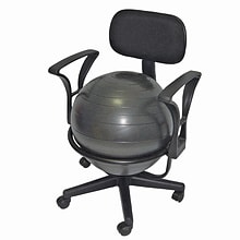 CanDo Metal Mobile Ball Stabilizer Chair with Arms (301791)