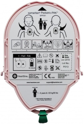 HeartSine Samaritan Pediatric-Pak Pediatric Replacement Pads, 2/Pack (PAD-PAK-02)