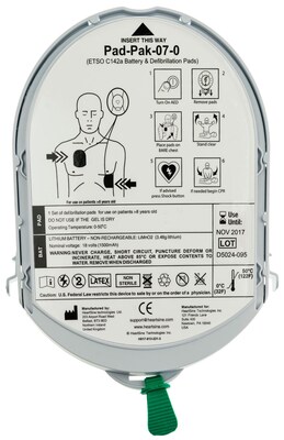 HeartSine Samaritan Pad-Pak Adult Replacement Pads, 2/Pack (PAD-PAK-01)