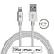 LAX Apple MFi Certified Lightning to USB Cable for Charge Sync 10ft - Silver