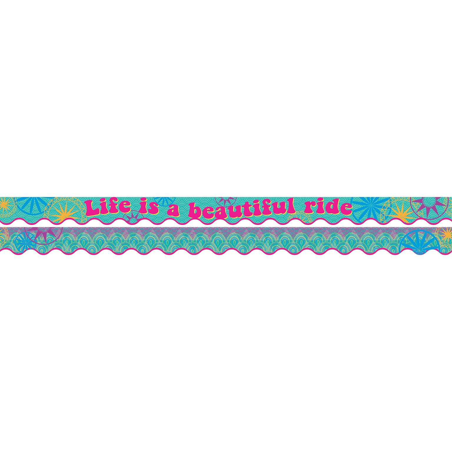 Barker Creek Double-Sided Scalloped Border, 36 x 2.25, Bohemian, 13/Pack (BC909)