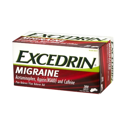 Excedrin Migraine  Pain Reliever Cets, 300 Count (3933)
