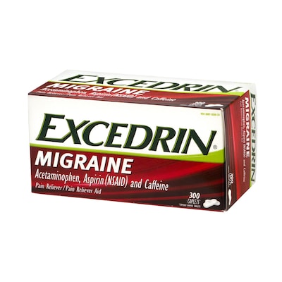 Excedrin Migraine Pain Reliever Caplets, 300 Count (3933)