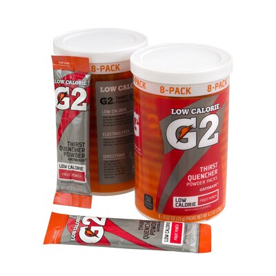 Gatorade G2 Low Calorie Fruit Punch Powder Packs, 8/Carton (295-00044)