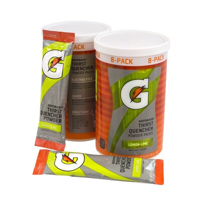 Gatorade Lemon Lime Powder Packs, 8/Carton (295-00043)