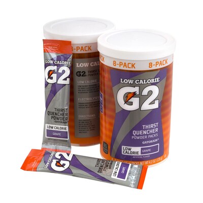 Gatorade G2 Low Calorie Grape Powder Packs, 8/Carton (295-00045)