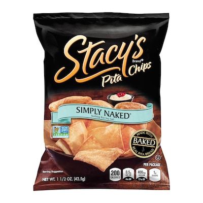 Stacys Simply Naked Pita Chips, 1.5 oz., 24 Bags/Pack (295-00039)