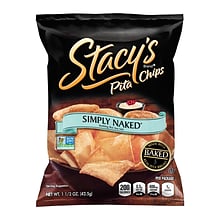 Stacys Simply Naked Pita Chips, 1.5 oz., 24 Bags/Pack (295-00039)