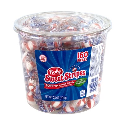 Bob's Peppermint Mints, 28 oz., 160 Pieces/Pack, 160/Tub (209-02493)