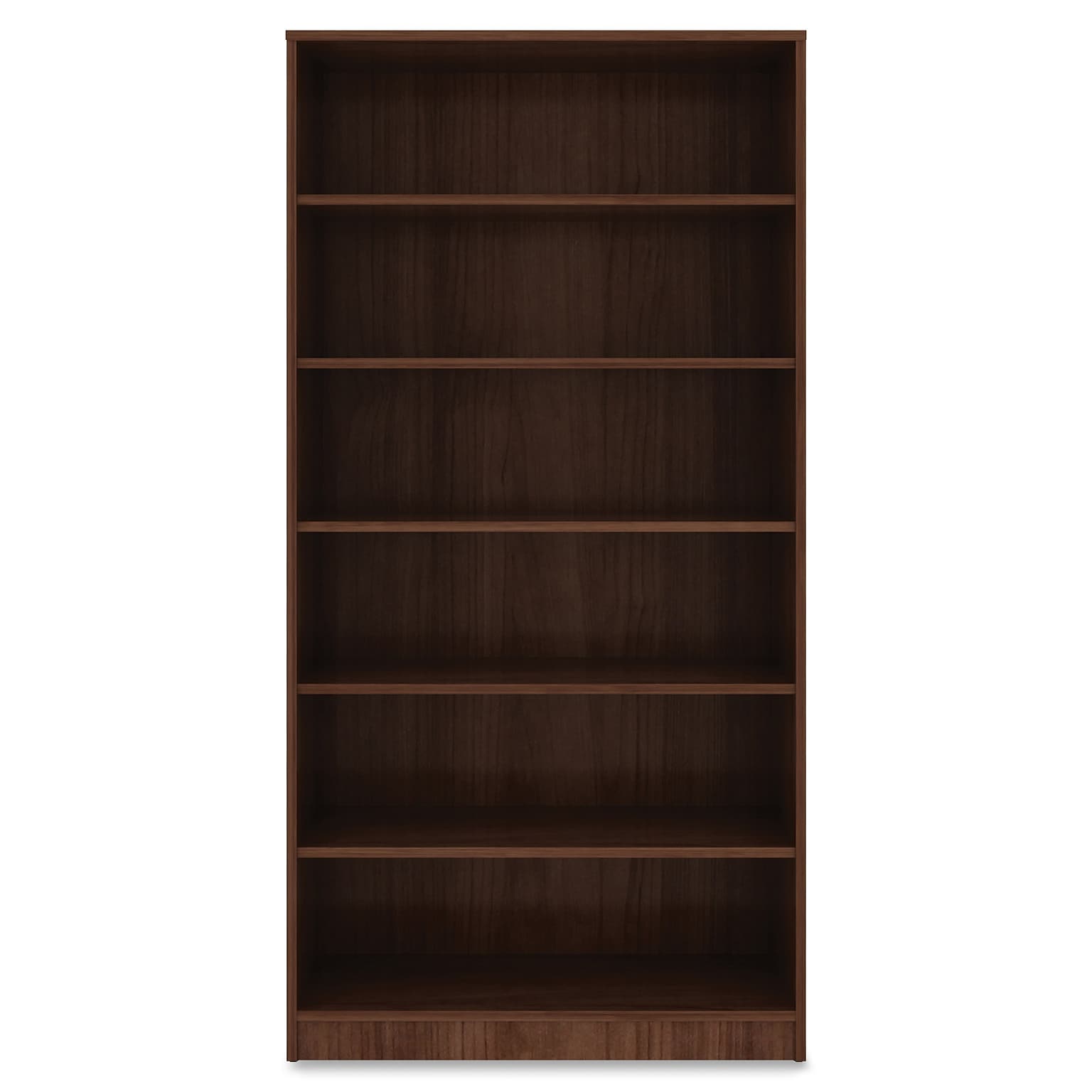 Lorell Laminate Bookcase, 36W x 12D x 72H, Walnut (LLR99792)