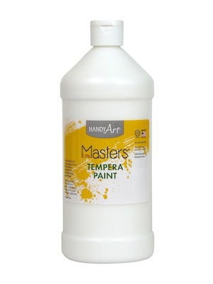 Little Masters Tempera Paint, White, 32 oz. (RPC203705)