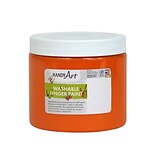 Handy Art Washable Finger Paint, Orange, 16 oz (RPC241015)