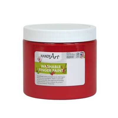 Handy Art Washable Finger Paint, Red, 16 oz (RPC241020)