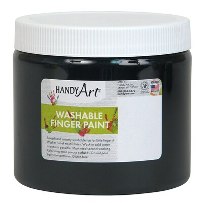 Handy Art® Washable Finger Paint, 16 oz., Black