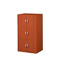 Hodedah HID33 6-Door Wood Storage Cabinets, Cherry