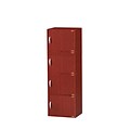 Hodedah HID4 4-Door Wood Storage Cabinets, Mahogany