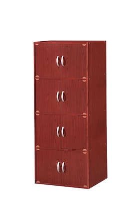 Hodedah 54H Wood Storage Cabinets, Mahogany (HID44 MAHOGANY)
