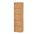 Hodedah HID5 5-Door Wood Storage Cabinets, Beech