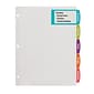 Avery Big Tab Printable Paper Dividers with Large White Labels, 5 Tabs, White, 20 Sets/Pack (14440)