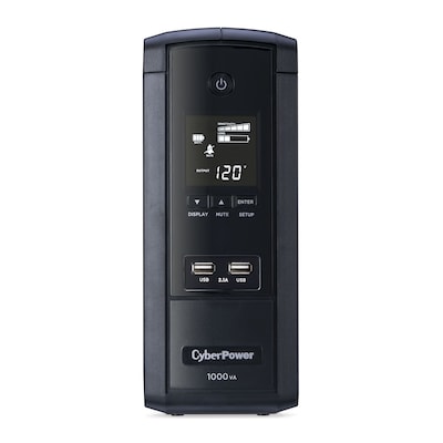 Cyberpower BRG1000AVRLCD UPS 1000VA/600W USB Ports Mini Tower