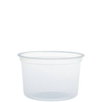 Dart® MicroGourmet® Round Deli Containers, 16 oz., Translucent, 500/Carton (MN16-0100)