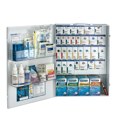 First Aid Only® XL SmartCompliance® General Business First Aid Cabinet With Medications, Metal (9073