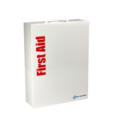 First Aid Only SmartCompliance Office First Aid Cabinet, ANSI Class B, 150 People, 668 Pieces, White, Kit (90829-021)