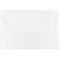 JAM Paper® Plastic Envelopes with Snap Closure, Legal Booklet, 9.75 x 14.5, Clear Poly, 12/pack (34830)