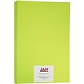 JAM Paper® Matte Colored Paper, 24 lbs., 11 x 17, Ultra Lime Green, 100 Sheets/Pack (16728460)