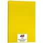 JAM Paper Ledger 65 lb. Cardstock Paper, 11" x 17", Yellow, 50 Sheets/Pack (16728490)