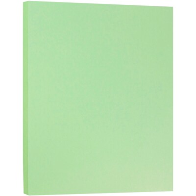 JAM Paper Matte Colored 8.5" x 11" Copy Paper, 28 lbs., Mint Green, 50 Sheets/Pack (16732385)