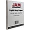 JAM Paper Matte Colored Paper, 28 lbs., 8.5 x 11, Light Gray, 50 Sheets/Pack (64432380)