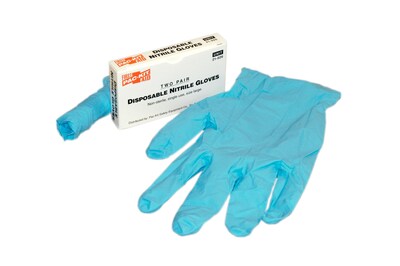 First Aid Only Nitrile Exam Gloves, Latex Free, 4/Box (21-026/AN5011)