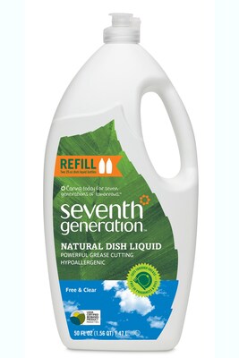 Seventh Generation Natural Liquid Dish Soap, Unscented, 50 oz. (22724)