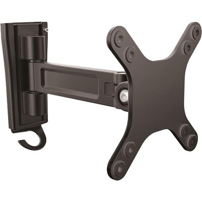 StarTech Wall Mount Monitor Arm, Single Swivel, Adjustable Arm, Up 27, Black (ARMWALLS)
