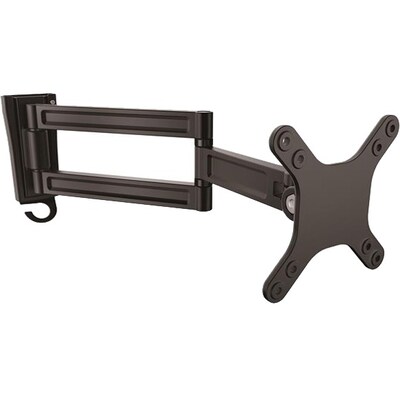 StarTech Wall Mount Monitor Arm, Dual Swivel, Up to 27, Black (ARMWALLDS)