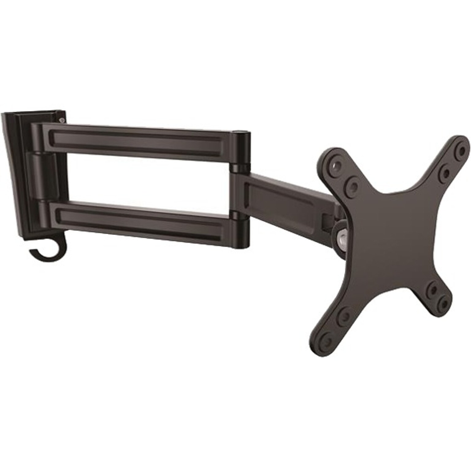 StarTech Wall Mount Monitor Arm, Dual Swivel, Up to 27, Black (ARMWALLDS)
