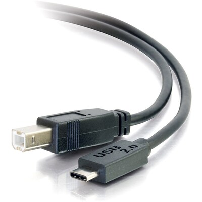 C2G 6ft USB 2.0 USB-C to USB-B Cable M/M, Black