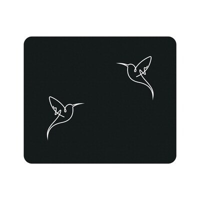 OTM Prints Series Black Mousepad; Hummingbirds