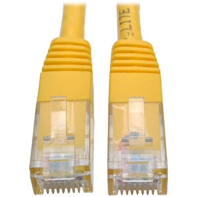 Tripp Lite 10ft Cat6 Gigabit Molded Patch Cable RJ45 MM 550MHz 24AWG Yellow