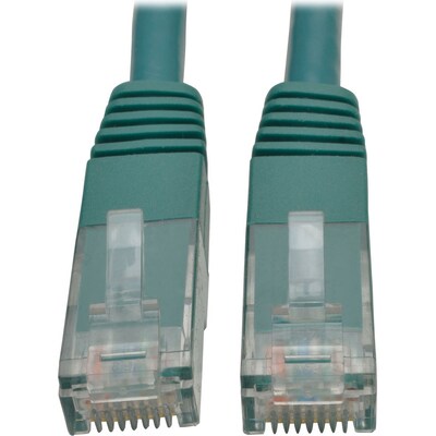 Tripp Lite 7ft Cat6 Gigabit Molded Patch Cable RJ45 M/M 550MHz 24 AWG Green (N200-007-GN)