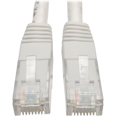 Tripp Lite 7ft Cat6 Gigabit Molded Patch Cable RJ45 M/M 550MHz 24 AWG White (N200-007-WH)