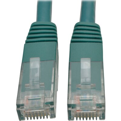 Tripp Lite 10ft Cat6 Gigabit Molded Patch Cable RJ45 M/M 550MHz 24AWG Green (N200-010-GN)