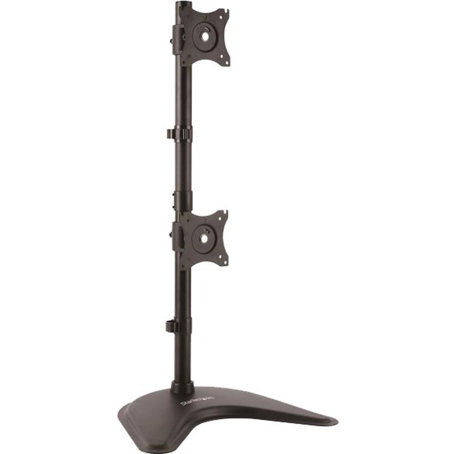 StarTech Vertical Dual Monitor Stand, Steel, Adjustable, Up to 27, Black (ARMBARDUOV)