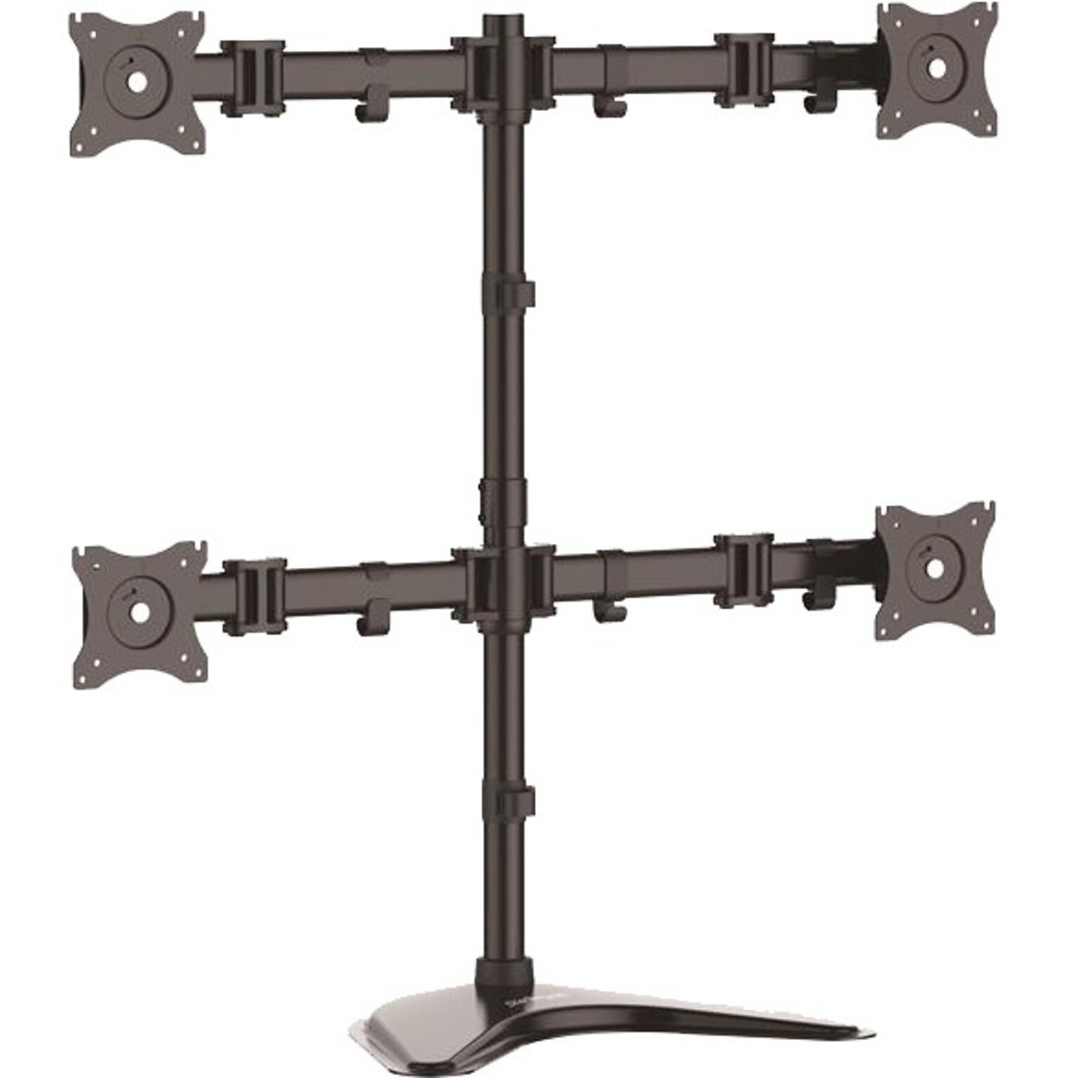 StarTech Quad Monitor Stand, Steel, for VESA Mount Monitors, Adjustable, Up to 27, Black (ARMBARQUAD)