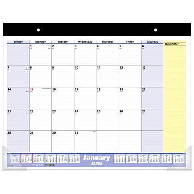 2018 AT-A-GLANCE® Monthly Desk Pad Calendar, QuickNotes, January 2018 - January 2019, 22” x 17” (SK700-00-18)