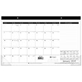 2018 AT-A-GLANCE® Compact Monthly Desk Pad Calendar, Jan 2018 - Dec 2018, 17-3/4 x 10-7/8, Black and White (SK14-00-18)